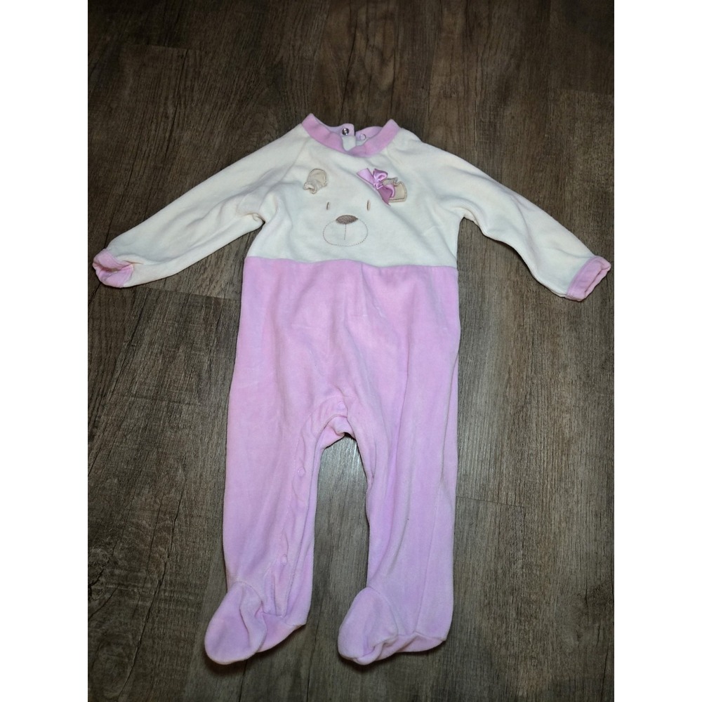Jumpsuit Girl's 6-9‎ Months Pink Velvet Vintage Bodysuit Quiltex